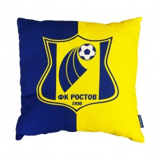Подушка логотип желто синяя